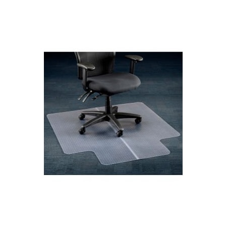 Interion® Office Chair Mat For Carpet - 45W X 53L With 25 X 12 Lip - Straight Edge